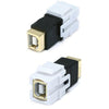 Keystone connector USB 2.0 coupler F/F White Type B - 88-0015 - Mounts For Less