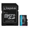 Kingston - Canvas Go MicroSD Plus Memory Card with SD Adapter, 256GB Capacity, Class 10, UHS-I, U3, V30, A2 - 78-135243 - Mounts For Less