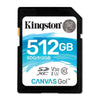Kingston Canvas Go SDXC Card Class 10 USH-1 100R/80W 512 GB - 78-122143 - Mounts For Less