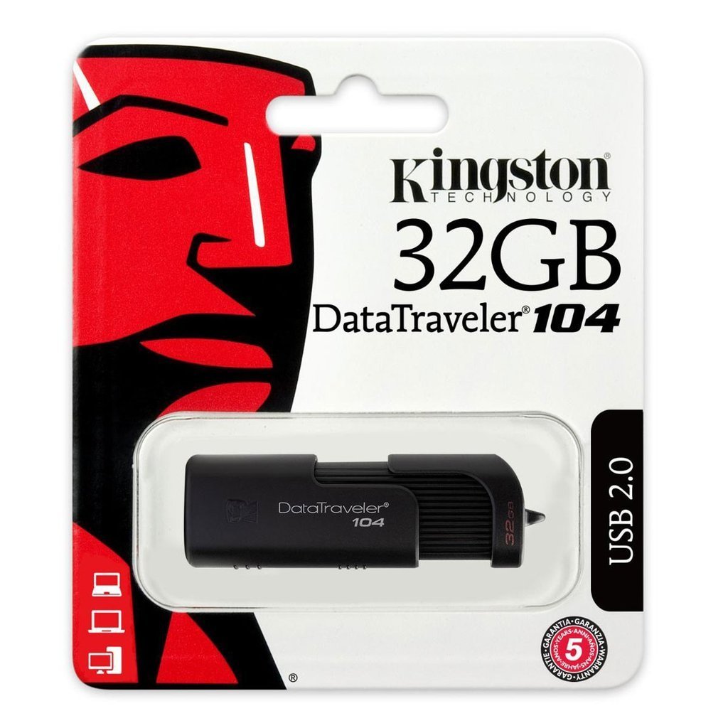 Kingston DT104/32GBCR USB 2.0 DataTraveler 32GB Memory Stick Flash Drive - 78-131434 - Mounts For Less