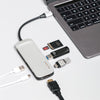 Kingston Nucleum C-HUBC1-SR-EN 7-in-1 USB Type-C Hub, USB-C, USB-A 3.0, HDMI 4K, SD, Micro SD, Silver - 78-130867 - Mounts For Less