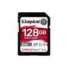 Kingston Technology - Canvas React Plus SD Memory Card, 128GB Capacity, UHS-II 4K/8K - 78-139491 - Mounts For Less