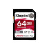 Kingston Technology - Canvas React Plus SD Memory Card, 64GB Capacity, UHS-II 4K/8K - 78-139494 - Mounts For Less
