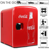 Koolatron - Nostalgic Coca-Cola Mini Fridge, 4 Liter or 6 Can Capacity, Red - 99-KWC40C - Mounts For Less