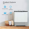 Kuppet Compact Washing Machine 2 in 1 Twin Tub Washer and Spin Dryer White and Grey - 39-9202800300 - Mounts For Less