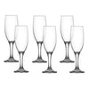 LAV - Set of 6 Empire Champagne Flutes, 7.5oz Capacity, Dishwasher Safe - 65-267479 - Mounts For Less