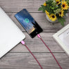 LAX - 6 Feet USB Type-C to USB-A Cable, Braided and Durable, Magenta - 78-131503 - Mounts For Less