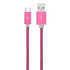 LAX - 6 Feet USB Type-C to USB-A Cable, Braided and Durable, Magenta - 78-131503 - Mounts For Less