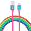 LAX - 6 Feet USB Type-C to USB-A Cable, Braided and Durable, Rainbow - 78-135144 - Mounts For Less