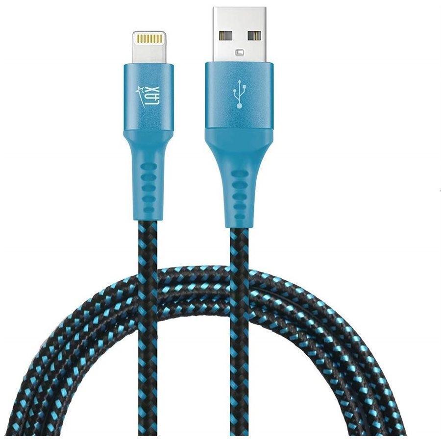 LAX - Lightning Cable, 4 Feet, Braided and Durable, Blue - 78-134567 - Mounts For Less