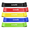 LetsFit - Set of 5 Resistance Bands for Exercise with Carrying Bag - 67-CELF-JSD01-5P - Mounts For Less