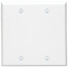 Leviton 2-Gang No Device Blank Wallplate, Standard Size, Thermoset, Box Mount White - 97-L-88025 - Mounts For Less