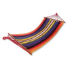 LifeStyle Nature - Hanging Cotton Hammock with Wooden Frame, Red - 65-350219 - Mounts For Less