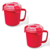 LocknLock - Set of 2 EasyLunch Plastic Soup Containers, 710mL Capacity, Red - 65-370417x2 - Mounts For Less