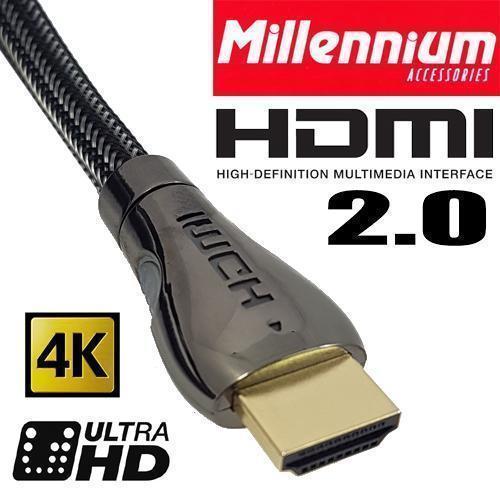 Millennium PREMIUM High Speed HDMI Cable 2.0 4Kx2k 60 Hz 4096X2160 18Gbps 2 Meters - 22-0015 - Mounts For Less