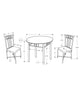 Monarch Specialties I 1013 Dining Table Set, 3pcs Set, Small, 30" Round, Kitchen, Metal, Laminate, Black, Contemporary, Modern - 83-1013 - Mounts For Less