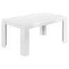 Monarch Specialties I 1056 Dining Table, 60" Rectangular, Kitchen, Dining Room, Laminate, White, Contemporary, Modern - - Mounts For Less