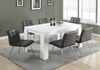 Monarch Specialties I 1056 Dining Table, 60" Rectangular, Kitchen, Dining Room, Laminate, White, Contemporary, Modern - - Mounts For Less