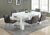 Monarch Specialties I 1056 Dining Table, 60" Rectangular, Kitchen, Dining Room, Laminate, White, Contemporary, Modern - - Mounts For Less