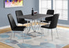 Monarch Specialties I 1059 Dining Table, 48" Rectangular, Small, Kitchen, Dining Room, Metal, Laminate, Grey, Chrome, Contemporary, Modern - - Mounts For Less