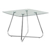 Monarch Specialties I 1070 Dining Table, 48" Rectangular, Small, Kitchen, Dining Room, Metal, Tempered Glass, Chrome, Clear, Contemporary, Modern - - Mounts For Less