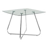 Monarch Specialties I 1070 Dining Table, 48" Rectangular, Small, Kitchen, Dining Room, Metal, Tempered Glass, Chrome, Clear, Contemporary, Modern - 83-1070 - Mounts For Less