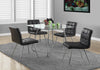 Monarch Specialties I 1070 Dining Table, 48" Rectangular, Small, Kitchen, Dining Room, Metal, Tempered Glass, Chrome, Clear, Contemporary, Modern - - Mounts For Less