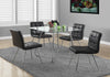 Monarch Specialties I 1070 Dining Table, 48" Rectangular, Small, Kitchen, Dining Room, Metal, Tempered Glass, Chrome, Clear, Contemporary, Modern - - Mounts For Less