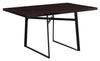 Monarch Specialties I 1105 Dining Table, 60" Rectangular, Kitchen, Dining Room, Metal, Laminate, Brown, Black, Contemporary, Modern - 83-1105 - Mounts For Less