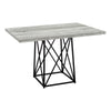 Monarch Specialties I 1108 Dining Table, 48" Rectangular, Small, Kitchen, Dining Room, Metal, Laminate, Grey, Black, Contemporary, Modern - 83-1108 - Mounts For Less