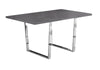 Monarch Specialties I 1120 Dining Table, 60" Rectangular, Kitchen, Dining Room, Metal, Laminate, Grey, Chrome, Contemporary, Modern - - Mounts For Less