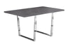 Monarch Specialties I 1120 Dining Table, 60" Rectangular, Kitchen, Dining Room, Metal, Laminate, Grey, Chrome, Contemporary, Modern - 83-1120 - Mounts For Less
