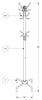 Monarch Specialties I 2007 Coat Rack, Hall Tree, Free Standing, 12 Hooks, Entryway, 70"h, Bedroom, Metal, Grey, Contemporary, Modern - 83-2007 - Mounts For Less
