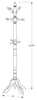 Monarch Specialties I 2011 Coat Rack, Hall Tree, Free Standing, 11 Hooks, Entryway, 73"h, Bedroom, Wood, Brown, Transitional - 83-2011 - Mounts For Less
