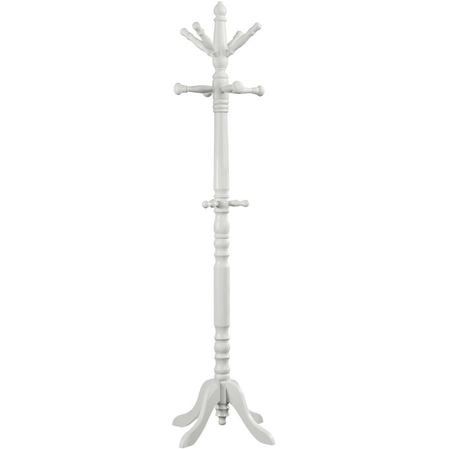 Monarch Specialties I 2013 Coat Rack, Hall Tree, Free Standing, 11 Hooks, Entryway, 73"h, Bedroom, Wood, White, Transitional - 83-2013 - Mounts For Less