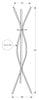 Monarch Specialties I 2015 Coat Rack, Hall Tree, Free Standing, 3 Hooks, Entryway, 72"h, Bedroom, Metal, Grey, Contemporary, Modern - 83-2015 - Mounts For Less