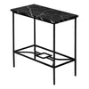 Monarch Specialties I 2074 Accent Table, Side, End, Narrow, Small, 2 Tier, Living Room, Bedroom, Metal, Laminate, Black Marble Look, Contemporary, Modern - 83-2074 - Mounts For Less
