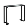 Monarch Specialties I 2106 Accent Table, Console, Entryway, Narrow, Sofa, Living Room, Bedroom, Metal, Tempered Glass, Black, Clear, Contemporary, Modern - 83-2106 - Mounts For Less