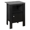 Monarch Specialties I 2134 Accent Table, Side, End, Nightstand, Lamp, Storage, Living Room, Bedroom, Laminate, Black, Grey, Transitional - 83-2134 - Mounts For Less