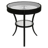 Monarch Specialties I 2140 Accent Table, Side, End, Nightstand, Lamp, Round, Living Room, Bedroom, Metal, Tempered Glass, Black, Clear, Transitional - 83-2140 - Mounts For Less