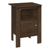 Monarch Specialties I 2144 Accent Table, Side, End, Nightstand, Lamp, Storage, Living Room, Bedroom, Laminate, Walnut, Transitional - 83-2144 - Mounts For Less