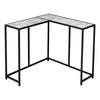 Monarch Specialties I 2159 Accent Table, Console, Entryway, Narrow, Corner, Living Room, Bedroom, Metal, Laminate, White Marble Look, Black, Contemporary, Modern - 83-2159 - Mounts For Less
