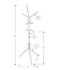 Monarch Specialties I 2162 Coat Rack, Hall Tree, Free Standing, Hanging Bar, 6 Hooks, Entryway, 68"h, Bedroom, Metal, Black, Contemporary, Modern - 83-2162 - Mounts For Less