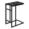 Monarch Specialties I 2174 Accent Table, C-shaped, End, Side, Snack, Living Room, Bedroom, Metal, Laminate, Black Marble Look, Contemporary, Modern - 83-2174 - Mounts For Less