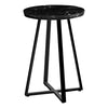 Monarch Specialties I 2179 Accent Table, Side, Round, End, Nightstand, Lamp, Living Room, Bedroom, Metal, Laminate, Black Marble Look, Contemporary, Modern - 83-2179 - Mounts For Less