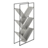 Monarch Specialties I 2200 Bookshelf, Bookcase, Etagere, 3 Tier, 60"h, Office, Bedroom, Metal, Laminate, Grey, Black, Contemporary, Modern - 83-2200 - Mounts For Less
