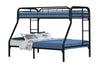 Monarch Specialties I 2231K Bunk Bed - Twin / Full Size / Black Metal - 83-2231K - Mounts For Less