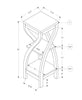 Monarch Specialties I 2414 Accent Table, Side, End, Plant Stand, Square, Living Room, Bedroom, Laminate, Black, Transitional - - Mounts For Less