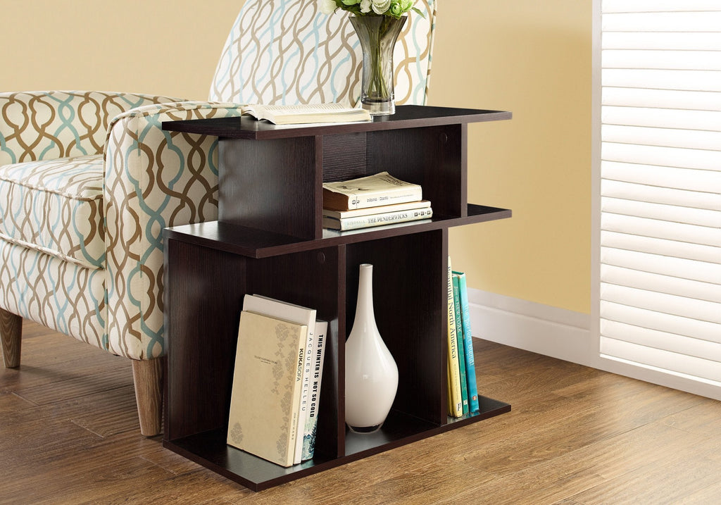 Monarch Specialties I 2474 Accent Table, Side, End, Nightstand, Lamp, Living Room, Bedroom, Laminate, Brown, Contemporary, Modern - 83-2474 - Mounts For Less