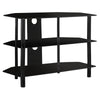 Monarch Specialties I 2506 Tv Stand, 36 Inch, Console, Media Entertainment Center, Storage Shelves, Living Room, Bedroom, Tempered Glass, Metal, Black, Clear, Contemporary, Modern - 83-2506 - Mounts For Less